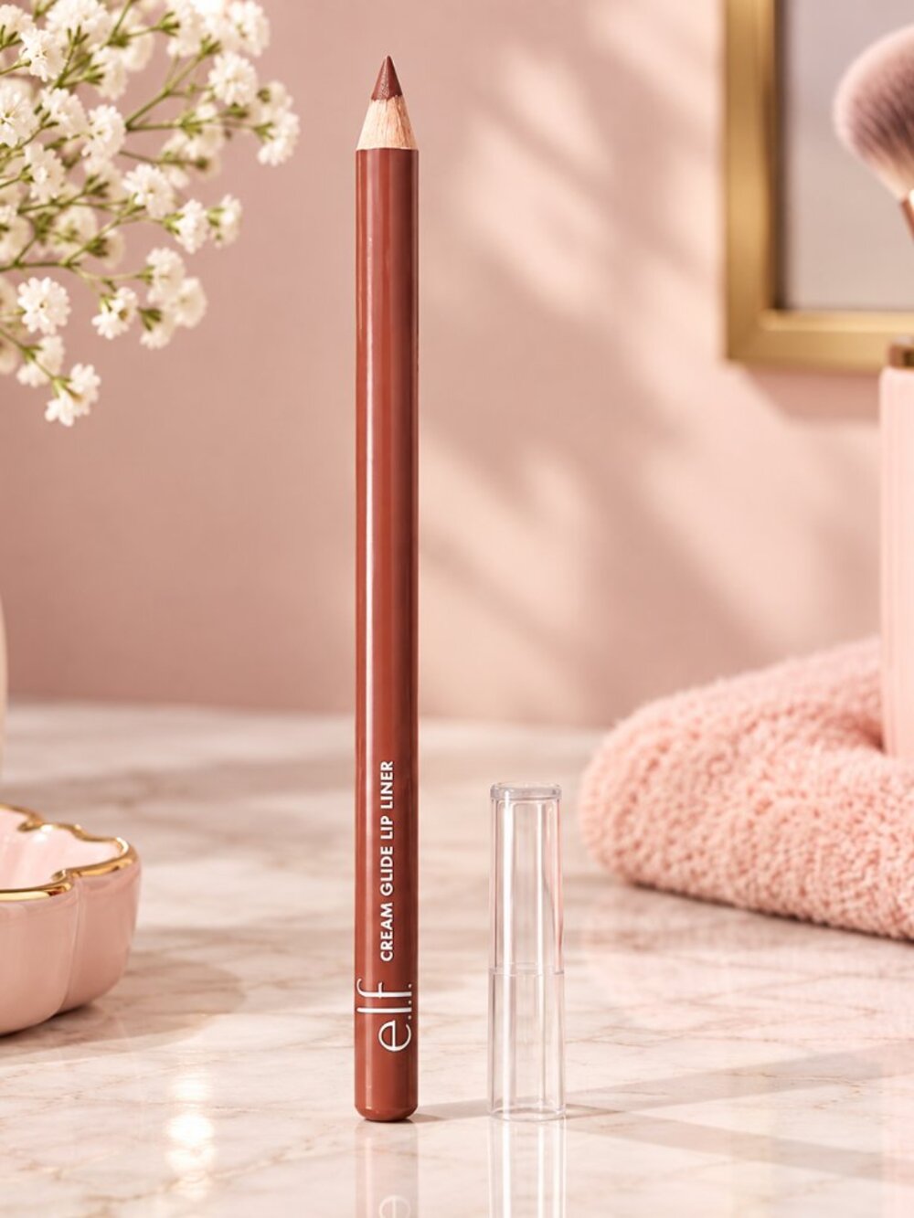e.l.f. Cream Glide Lip Liner Highly Pigmented Semi-Matte Lip Pencil